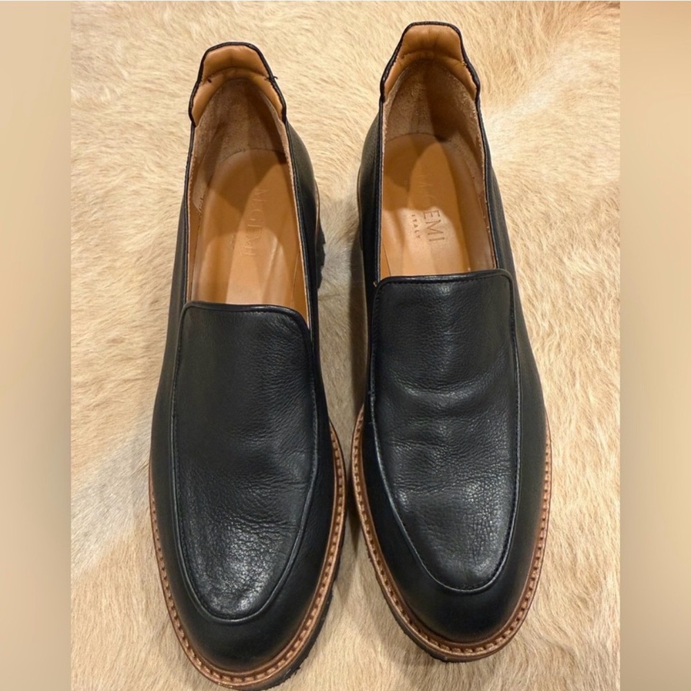 Black Leather Loafers M Gemi